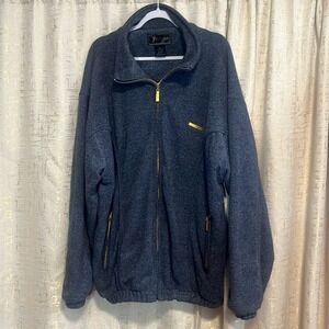 Good Peeza Fleece Full Zip Jacket Men's 2XL Blue Gold Hardware Russia RN90544